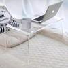 Transparent Acrylic Coffee Table - Nordic Side Table for Living Room, Bedroom, or Bay Window.