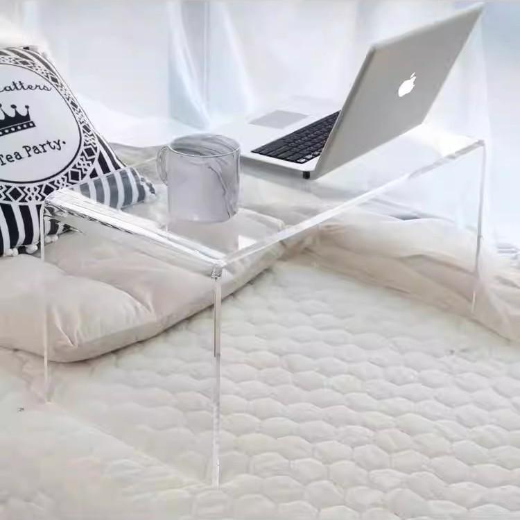 Transparent Acrylic Coffee Table - Nordic Side Table for Living Room, Bedroom, or Bay Window.