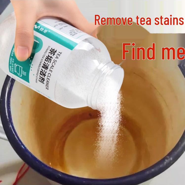 Active Oxygen Tea Stain Remover & Descaler Powder for Cups & Sets