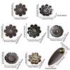 Multi-Hole Lotus Censer Alloy Incense Stick Holder Simple Incense Tray  Temples Home Office