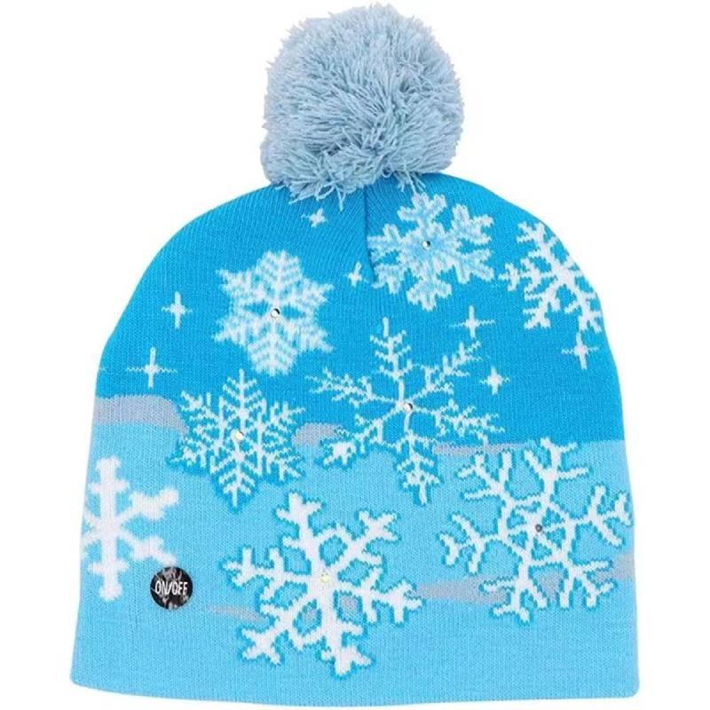 

Рождественская шапка-бини со светодиодной подсветкой, рождественские подарки для мужчин, женщин, детей, для него Style W