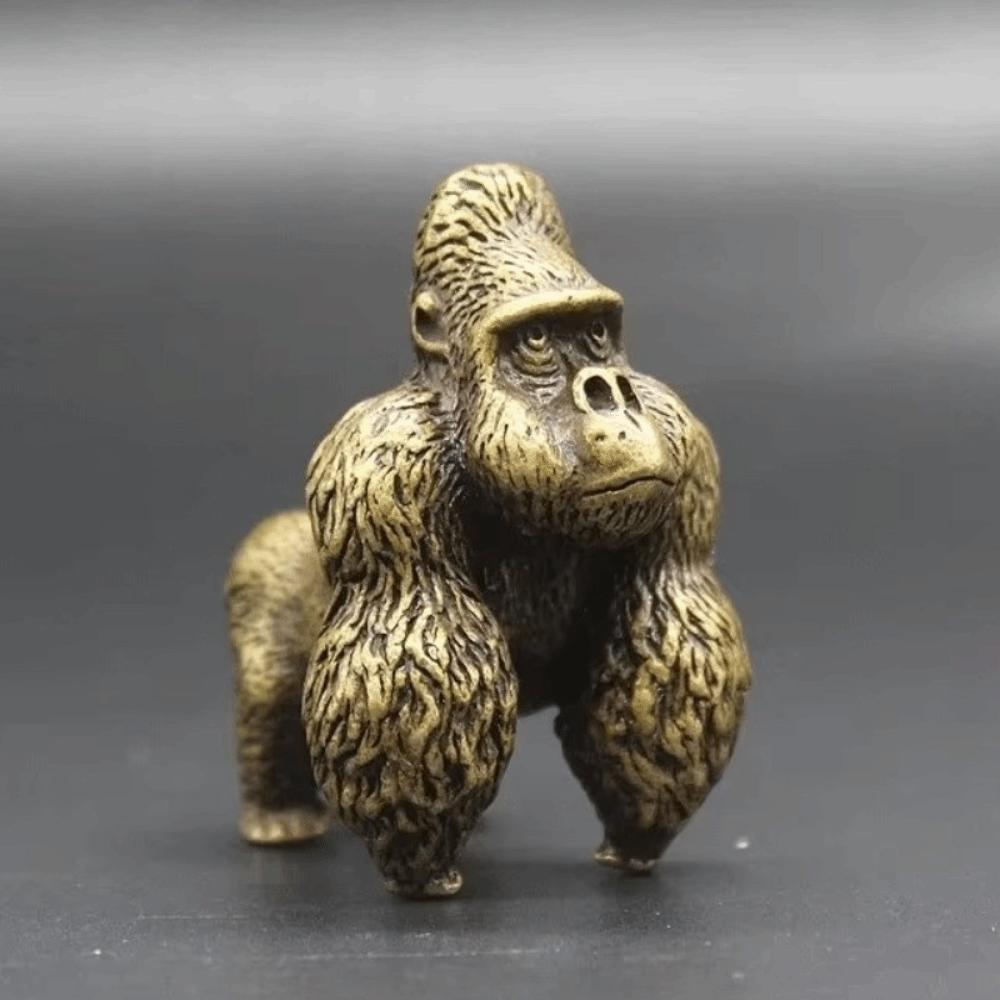Miniature Size Gorilla Figurine Vintage Gorilla Desk Ornament Chimpanzee Model Desktop Decoration