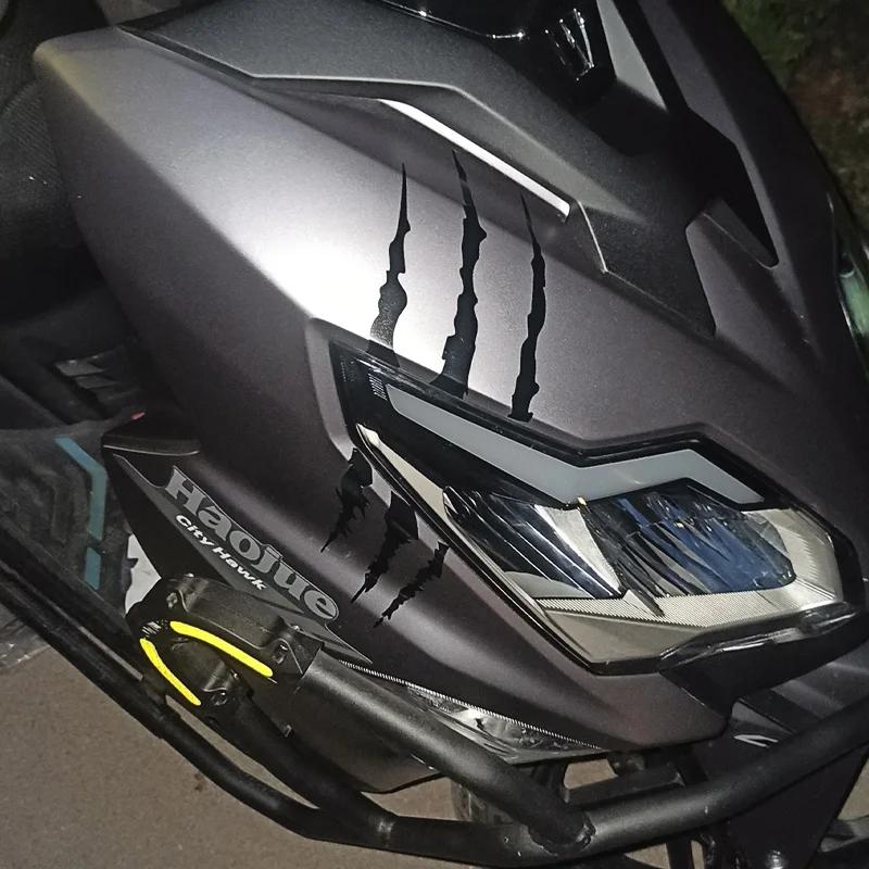 2PCS Motorcycle Monster Claw Scratch Stickers DIY Motocross Helmet Vinyl Decals for Aprilia KTM Kawasaki YAMAHA SUZUKI HONDA