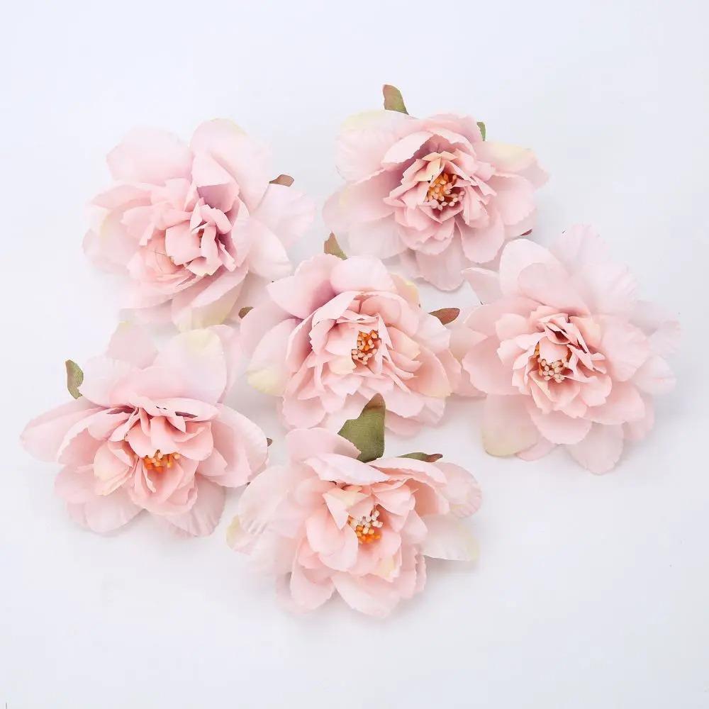 5/10Pcs Artificial Flower Heads Autumn Rose Home Decoration Outdoor Garden Wedding Decor DIY Wreath Gift Box Accessories