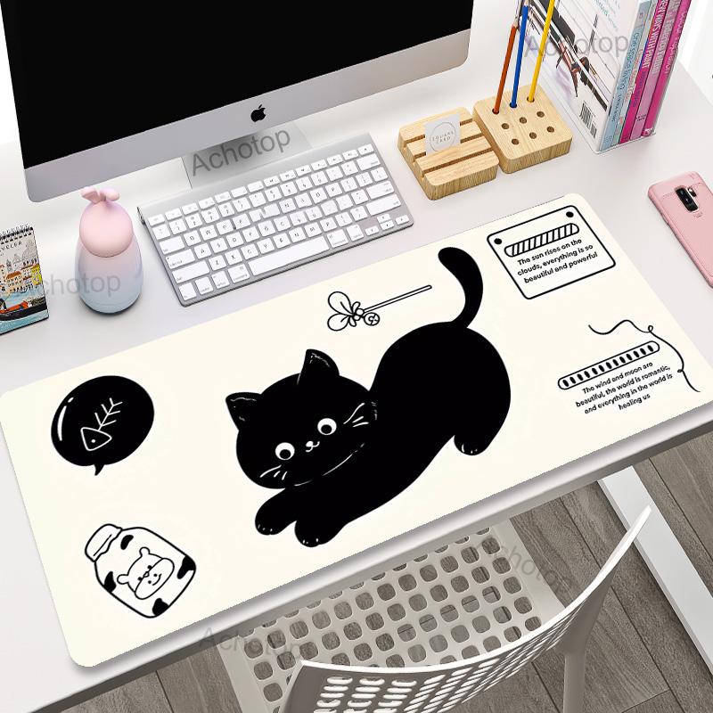 Kawaii Cat Gaming Mouse Pad x Deskpad XXL Large Desk Mat Keyboard Pad Surface for Computer Mousepad Gamer Computer Mat Rug