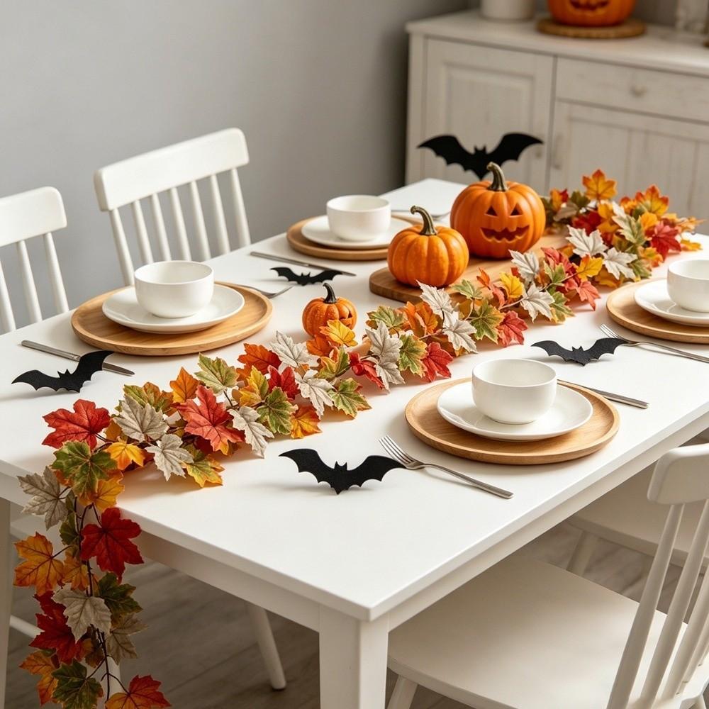 Autumn Leaves Fall Wreaths Vine Halloween Fall Simulation Wreath Vines Halloween Party