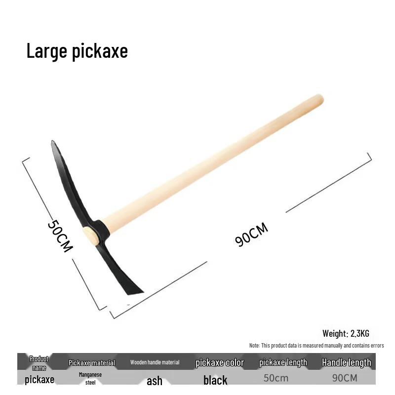 Heavy-Duty Manganese Steel Two-Purpose Pickaxe