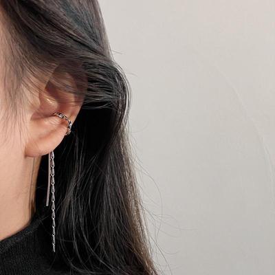 Ear Cuff con Lunga Frangia a Clip, Stile Twist Europeo e Americano, per Donna
