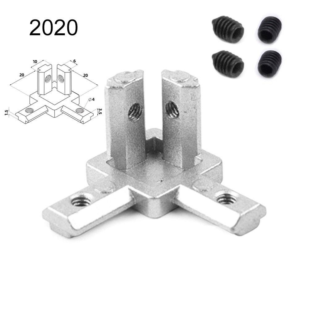 Alloy with Screws 2020 3030 4040 Series Slot 3-Way End Corner European Standard Bracket Connector