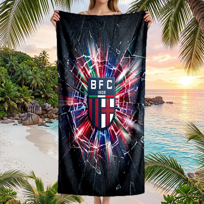 Bologna FC Druck Schnelltrocknendes Strandtuch Mikrofaser Saugfähig Tragbares Reise-Badetuch