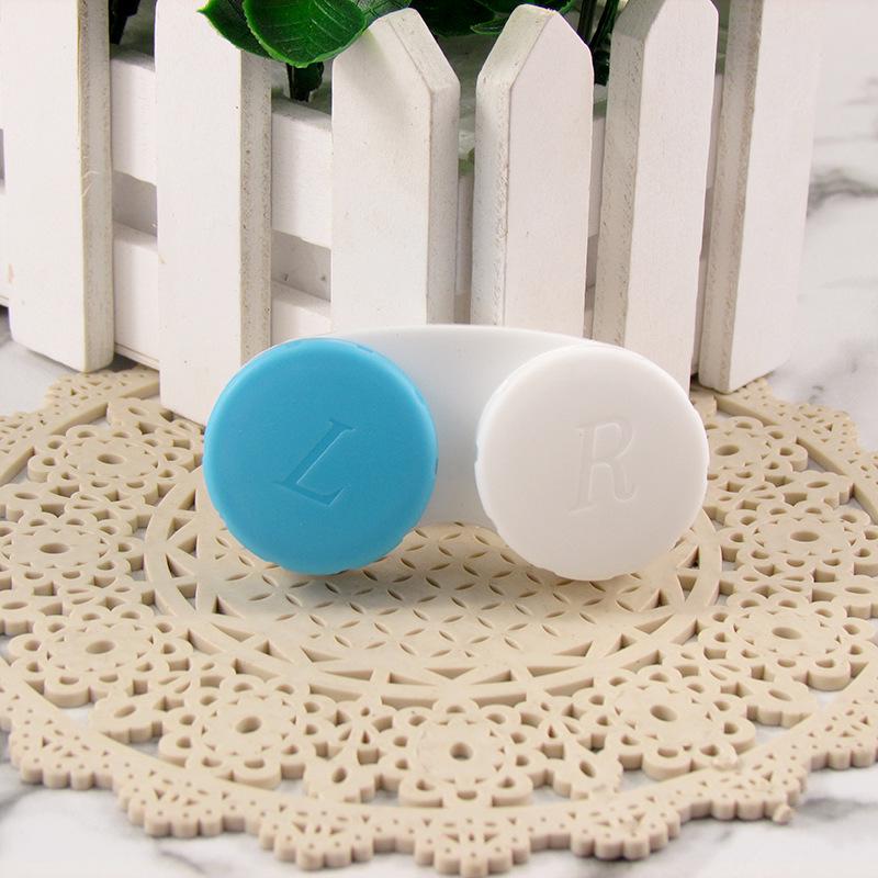 Duże podwójne etui na soczewki kontaktowe AB z dopasowaniem koloru - Dostępne w różnych kolorach