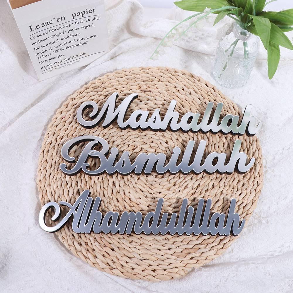 Holz Ramadan Acryl Brief Zeichen Mashallah Tischplatte Dekorationen Islamischen Muslimischen Partei Liefert