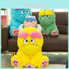 Adorable Long-haired Monster Plush Pillow For Girls Cute Sofa Toy In Soft Colors