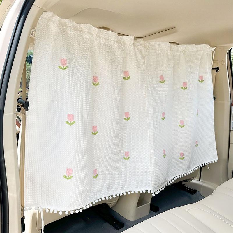 Car Privacy Curtains Universal Car Divider Curtain Between Rear Seat Auto Blackout Curtains Car Sun Shades Side Window Covers