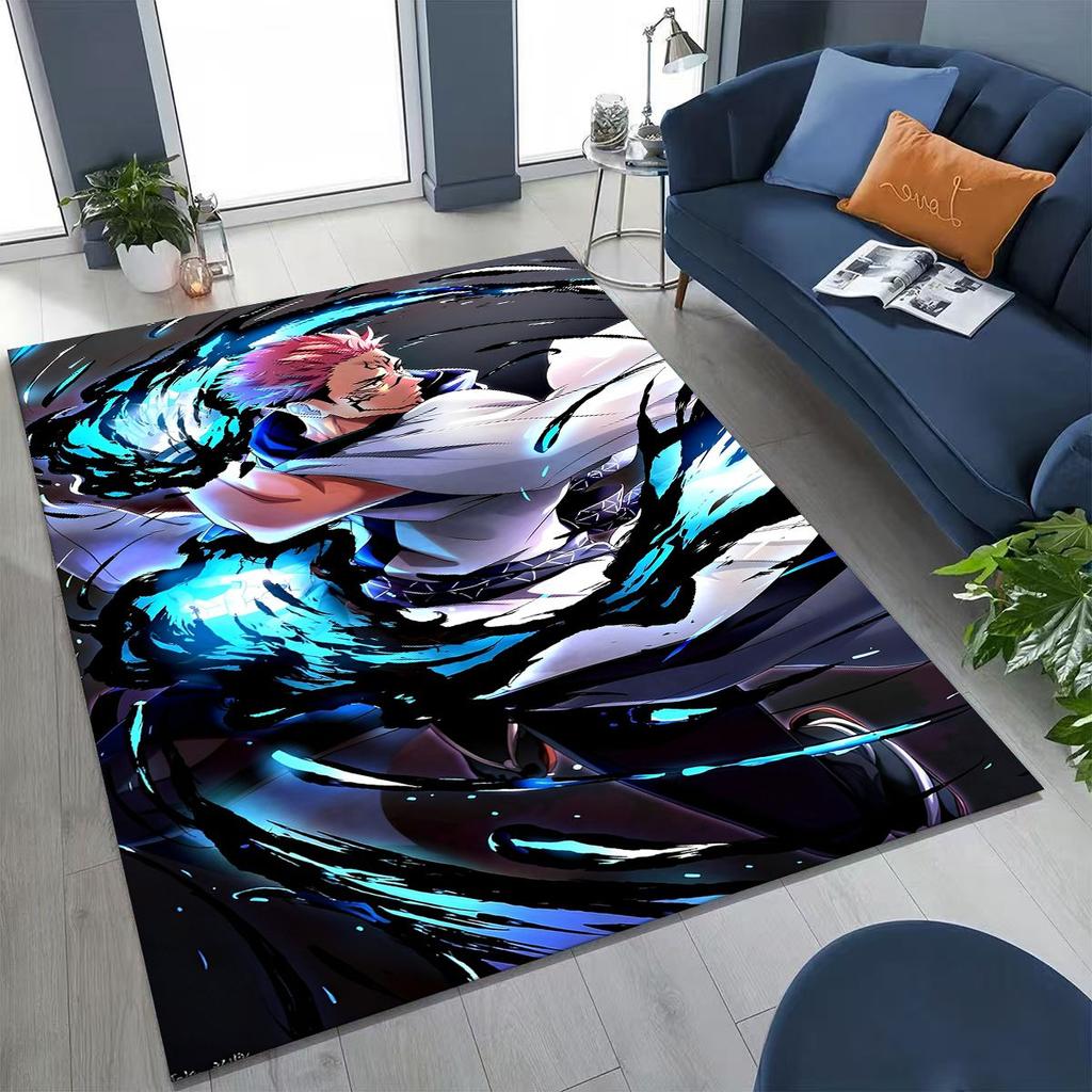 Anime Jujutsu Kaisen Yuji Satoru Kreskówkowy Dywanik do Sypialni Salonu Sofy Dekoracja Domu Wycieraczka, Duża Mata Podłogowa Antypoślizgowa do Zabawy dla Dzieci