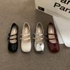 Fashion Bailamos Womens Flats Casual Lace-Up Square Toe Retro Flats Low Heels Mary Janes Shallow Leisure Shoes Ballet Shoes Mujer