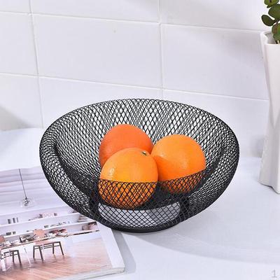Mesh Fruit Runder dekorativer Aufbewahrungskorb/Mittelstückhalter, 2 Farben zur Auswahl,