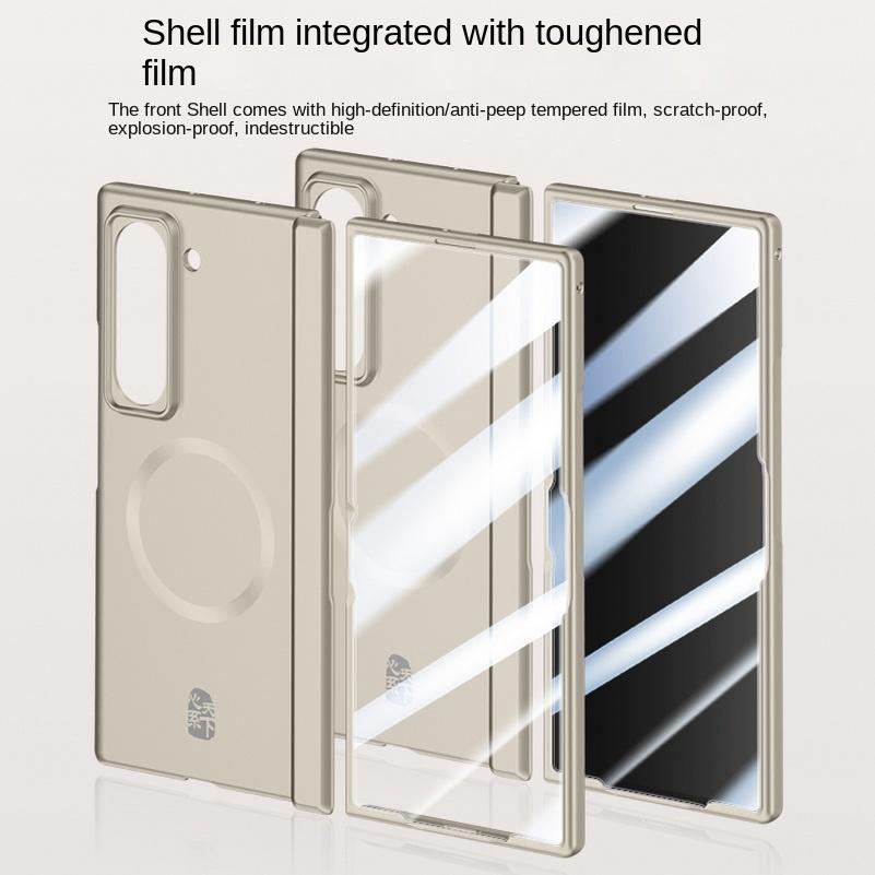 Built-in Magsafe Magnetic With Tempered Glass Film Protect Case For Samsung Galaxy Z Fold Special Spring Z Fold SE Hinge Cover