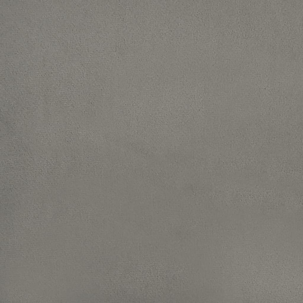 Vidaxl Kontinentalbett Mit Matratze, Hellgrau, 120x190cm, Samt