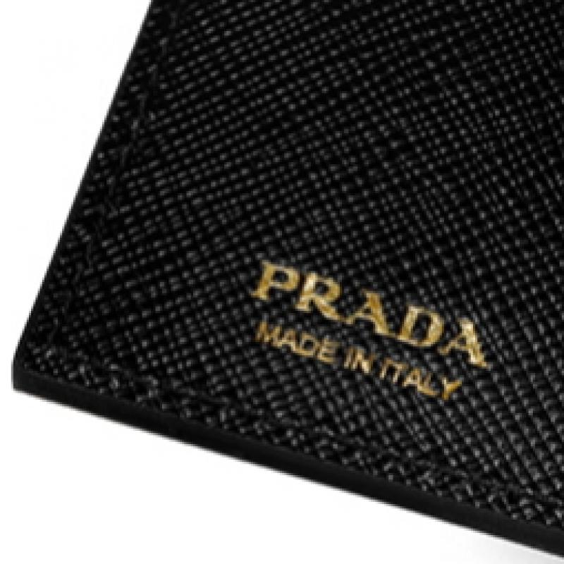 Prada Saffiano Dreieck Logo Kleines Portemonnaie 2 Fächer 1mv204 Qhh F0002