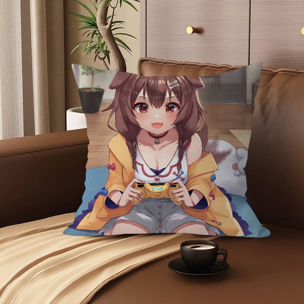 I-INUGAMI KORONE Cartoon Animation Kissenbezug Kissenbezug Polsterung Sofa Dekokissen Heimdekor Kissenbezug