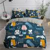 Cartoon Bedding Set Cute Cats Printed 3D Duvet Cover Set Twin Full Queen King Double Sizes Pillowcase Bedclothes Soft Polyester