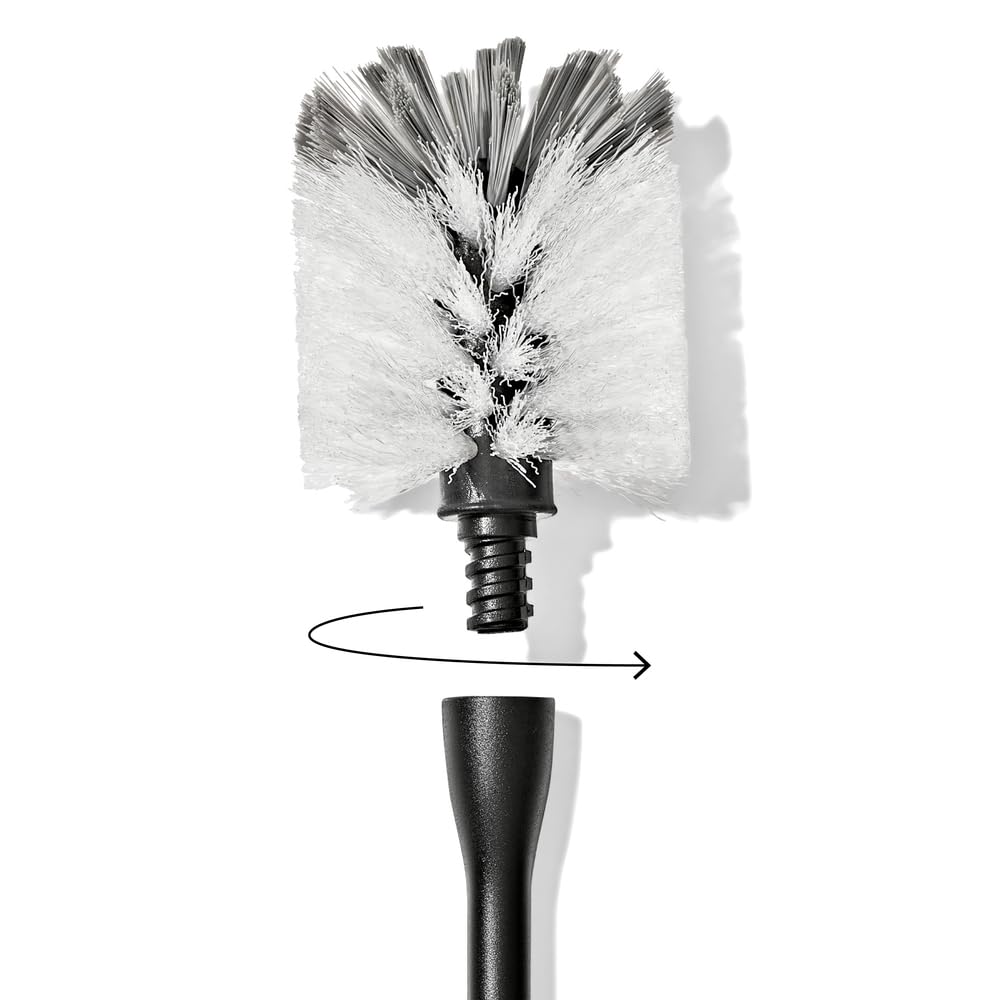 OXO Stainless Steel Bottle Brush for Water Bottle Replaceable Brush Cleaning,