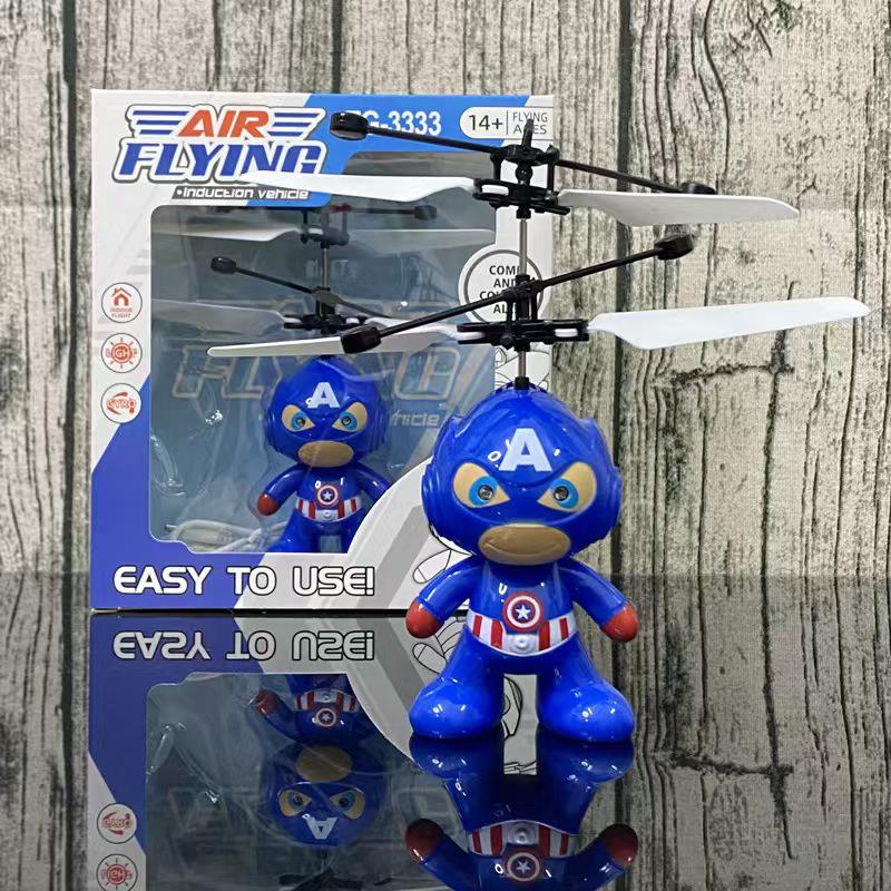 Drop-resistant Children's Remote Control Induction Helicopter Toy with Hovering Lights