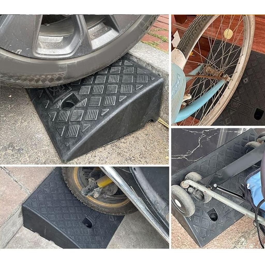 Auto-Schwellenrampe mit Seitenverschluss 250mm*270mm*110mm 2200 Lbs PVC Auffahrts-Schwellenrampen für Laderampe Bürgersteig Auto Motorrad