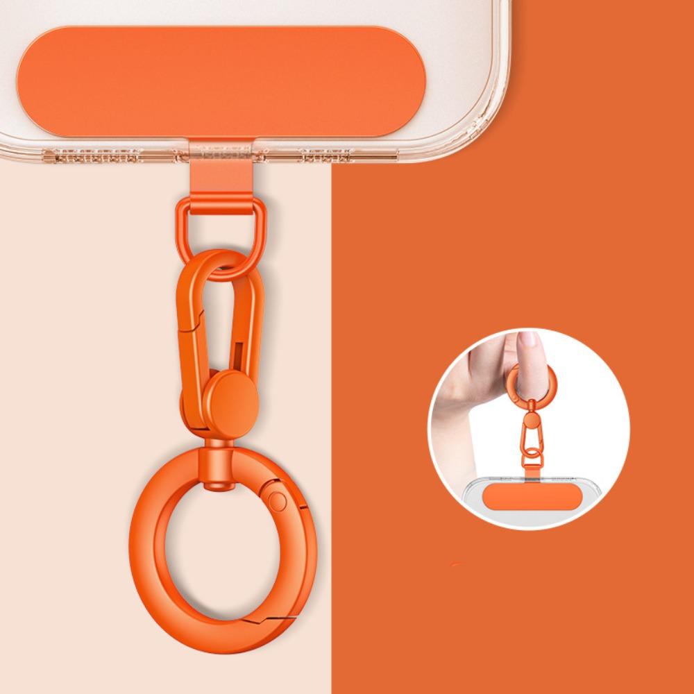 Stainless Steel Phone Lanyard Clip Patch Detachable 360° Rotatable Phone Case Hanging Rope Snap Ultra-thin Anti-lost