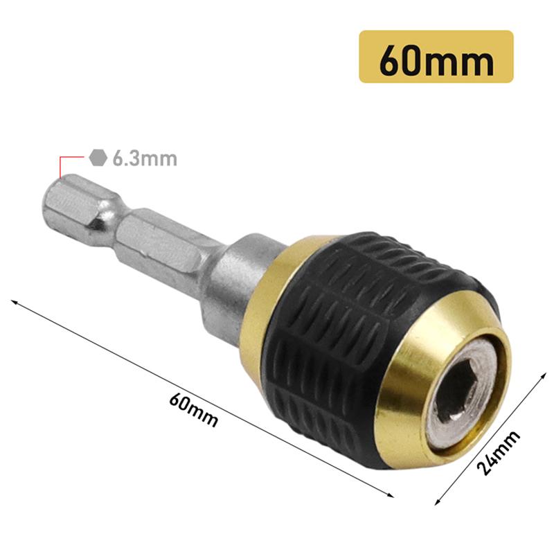 1/4 'Hex Shank Drill Bits Adapter 60/150Mm Keyless Drill Chuck Screwdriver Impact Driver Adaptor Quick
