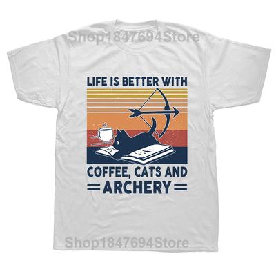 Funny Japanese Archery T Shirts Summer Bow and Arrow Hunting Graphic Cotton Streetwear Short Sleeve Birthday Gifts T-shirt Men#Color(2)