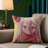 No Game No Life Anime Pillow Case Anti-dustmite Pillowcase Invisible zipper silky short plush Sofa cushion cover