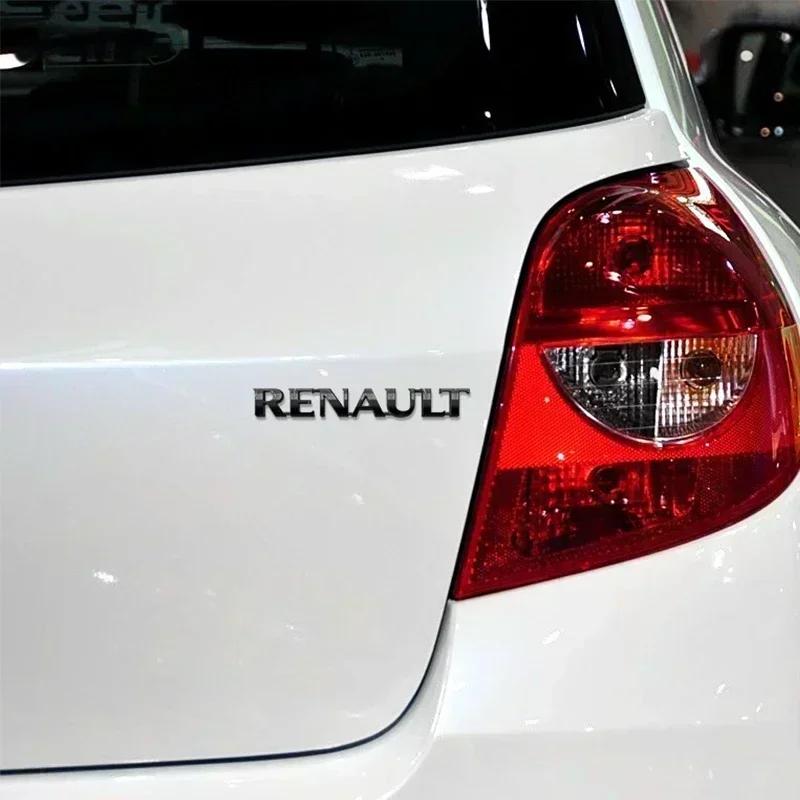 Tapacubos 3D ABS Letra de coche Insignia emblema de maletero trasero pegatina Para Renault Megane 2 3 4 RS Grand Scenic Clio Captur Duster Traf