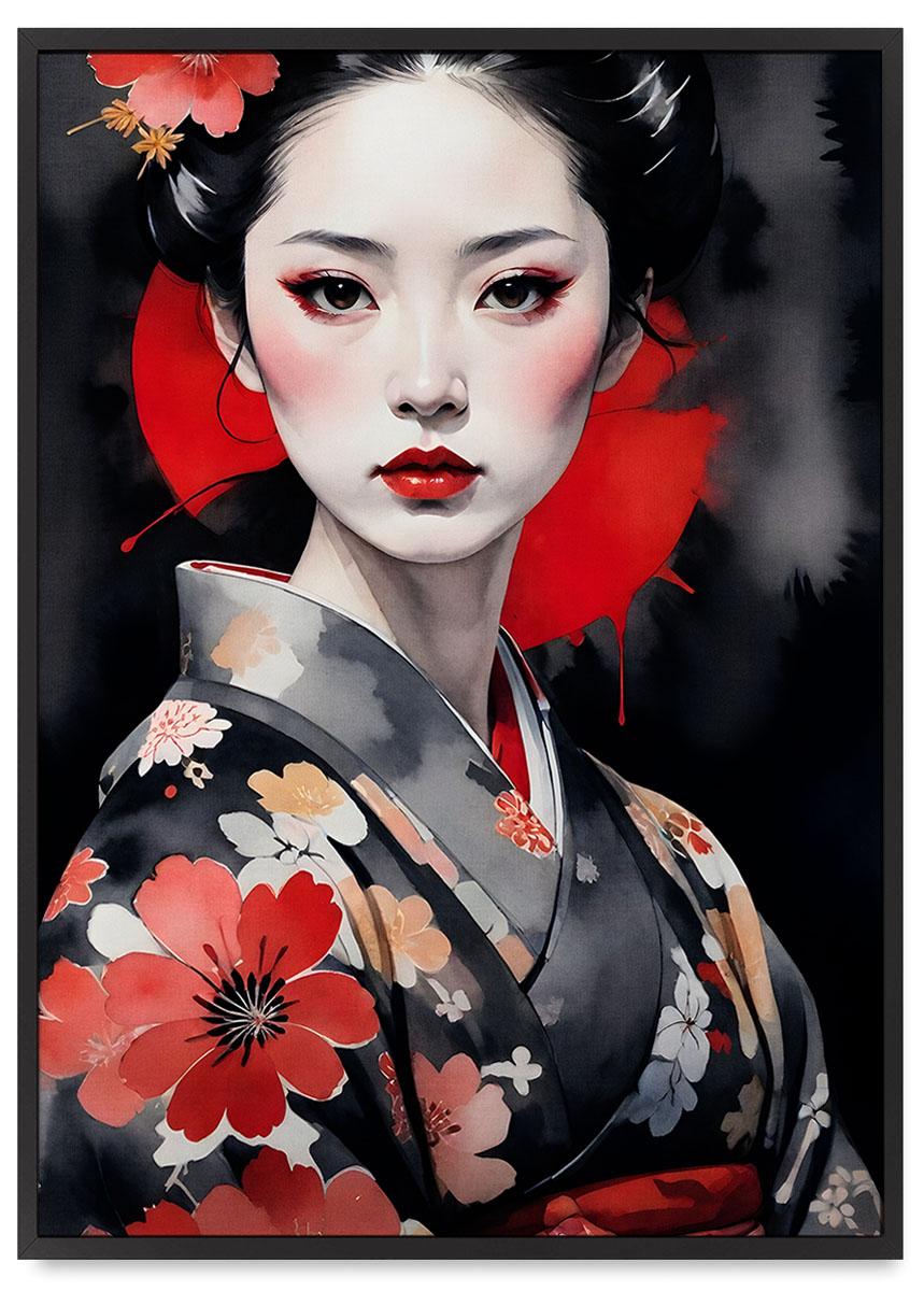 

Plakat japoński portret w ramie 21x30 cm
