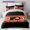 Philadelphia Flyers Logo Pattern Bedding Set Quilt Cover Pillowcase Home Decor Gift (1 * duvet cover + 2 * pillowcase, without core)