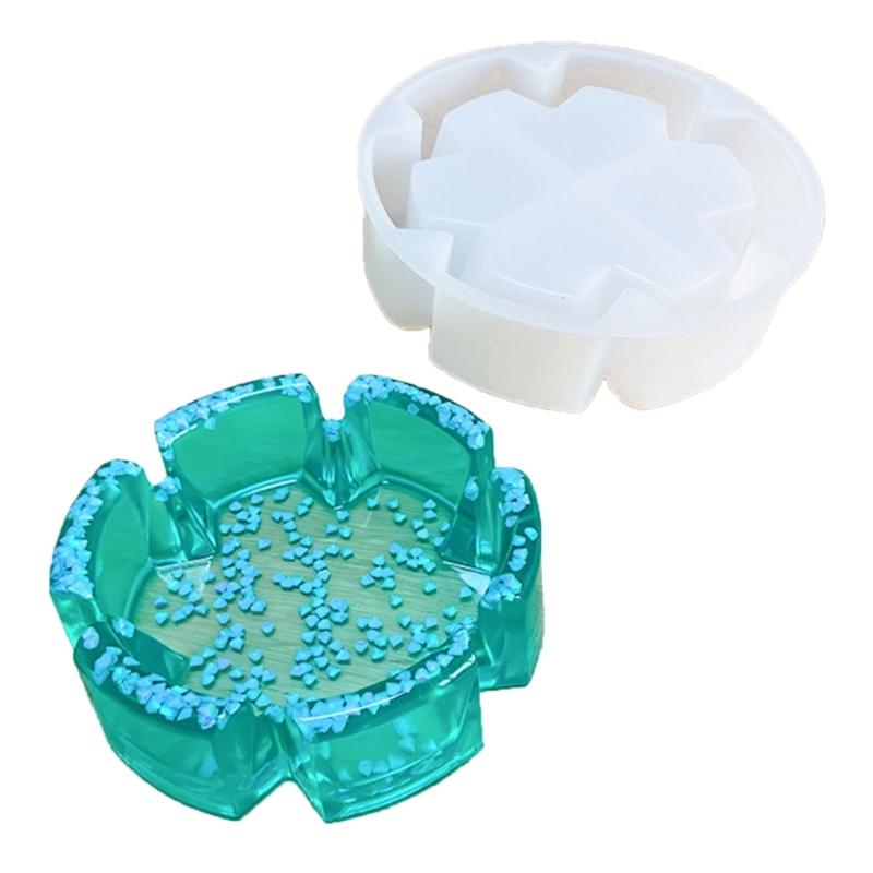 Ashtray Storage Tray Silicone Mold Geometry Epoxy Resin Molds Easy to Clean
