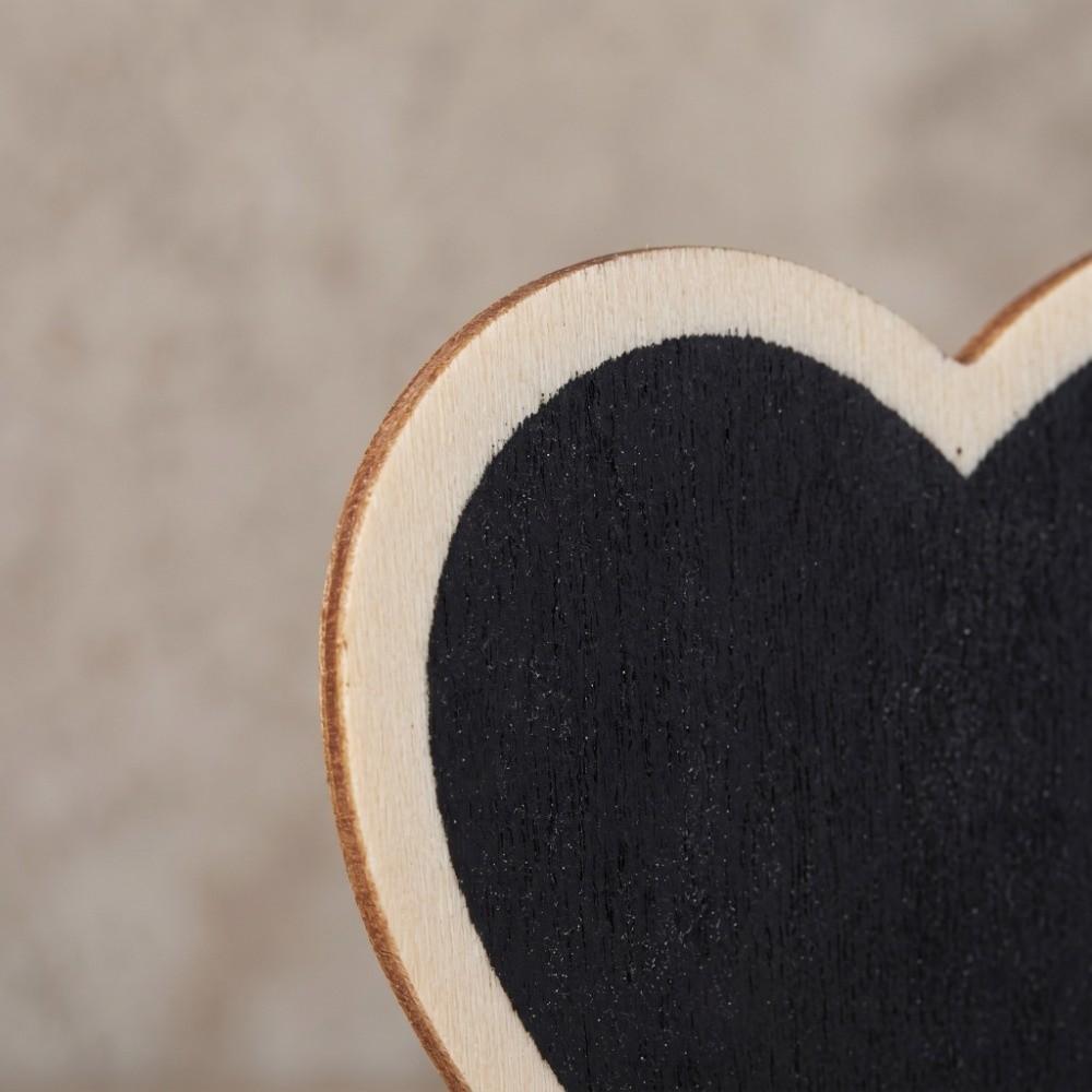 10 pcs MDF Pine Display Blackboard 2.9x2.8 in Small Wooden Blackboard Tabletop Display