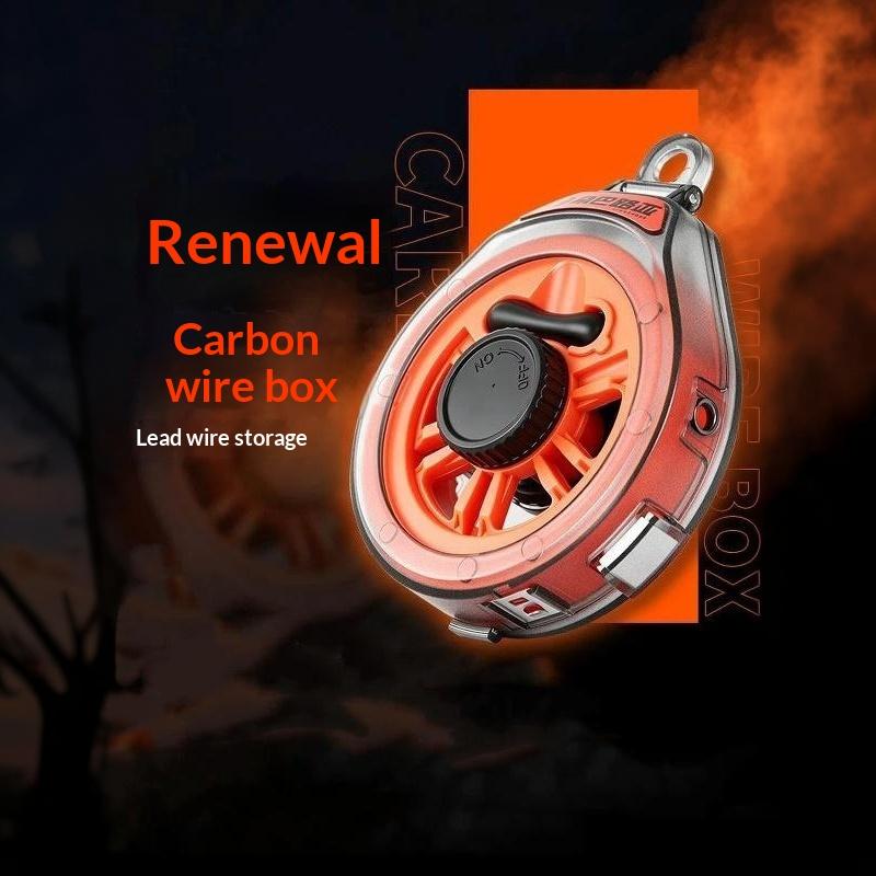 Fishing Line Winder Storage Box Ceramic Guide Ring Leader Line Organizer Anti Reverse Quick Cut Portable Fishing Tool