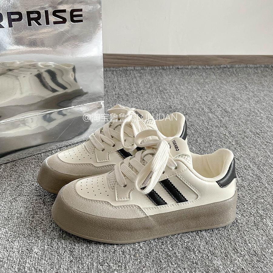 Thick-soled heightening little white shoes women's 2025 spring and summer new retro soft baseplate shoes casual versatile sports moral training shoes