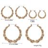3 Paar Set Creolen Set Bambusförmige Runde Ohrringe Für Frauen Mädchen Gold Silber Farbe Legierung Hyperbel Party Schmuck