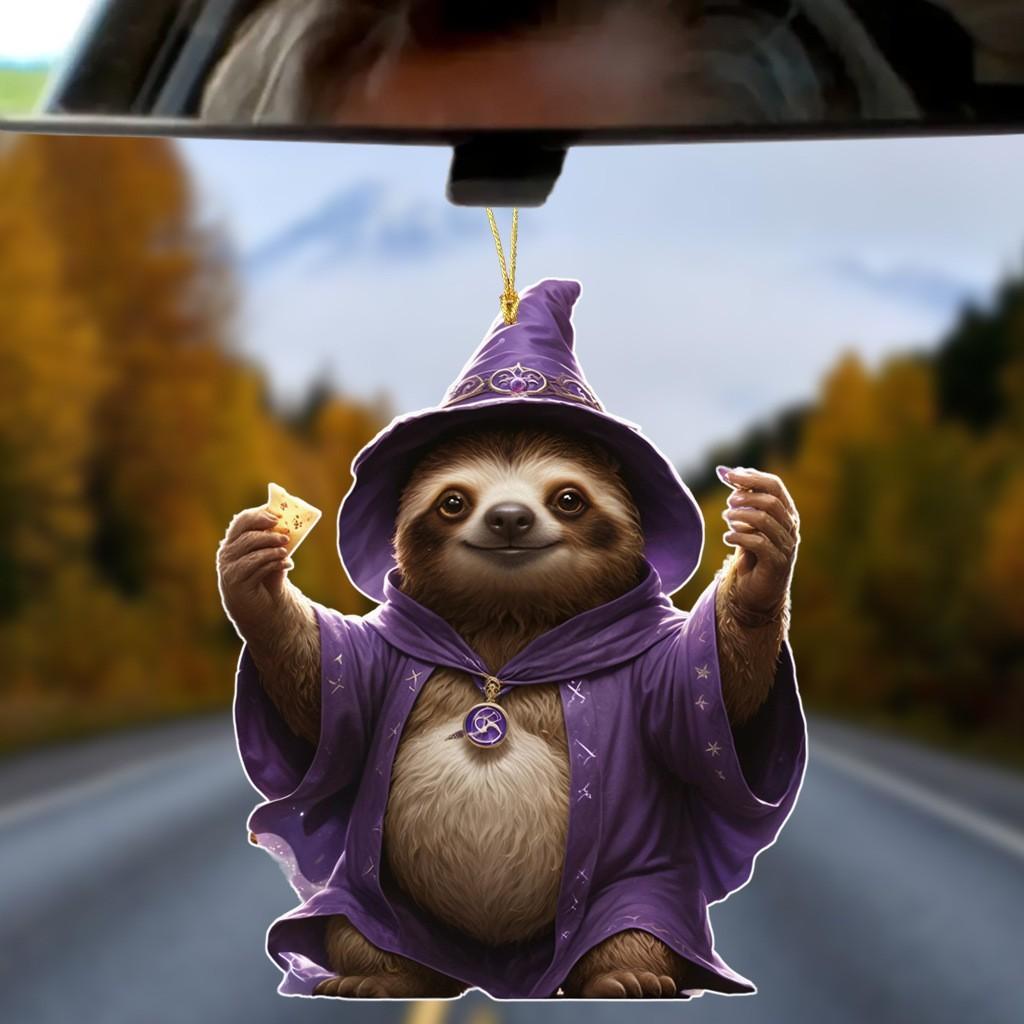 Cartoon Raccoon Cute Pattern Acrylic Pendant For Car Decoration Accessories