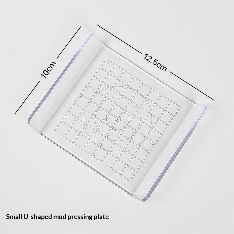 1Pcs Bead Mud Rub Diy Clay Sculpting Handmade U-Shaped Clay Press Pottery Tool With Scale Rectangular Clay Strip Roller