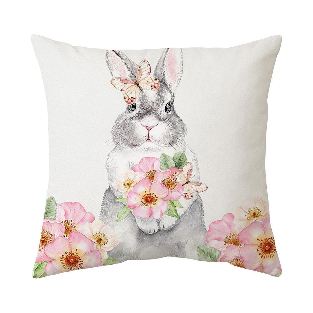 Easter Pillow New Sofa Pillow Cartoon Rabbit Pillow Cover