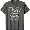 Cats And Gaming Funny Cat Lover Gaming Gift Gamer Unisex T-Shirt