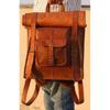 Rucksack Genuine Brown Messenger Bag Leather Backpack Laptop Travel