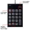 Sanwa Supply NT-23CBK Wired Numeric Keypad, USB Type-C Connection, Silent Keys, Pantograph, Black