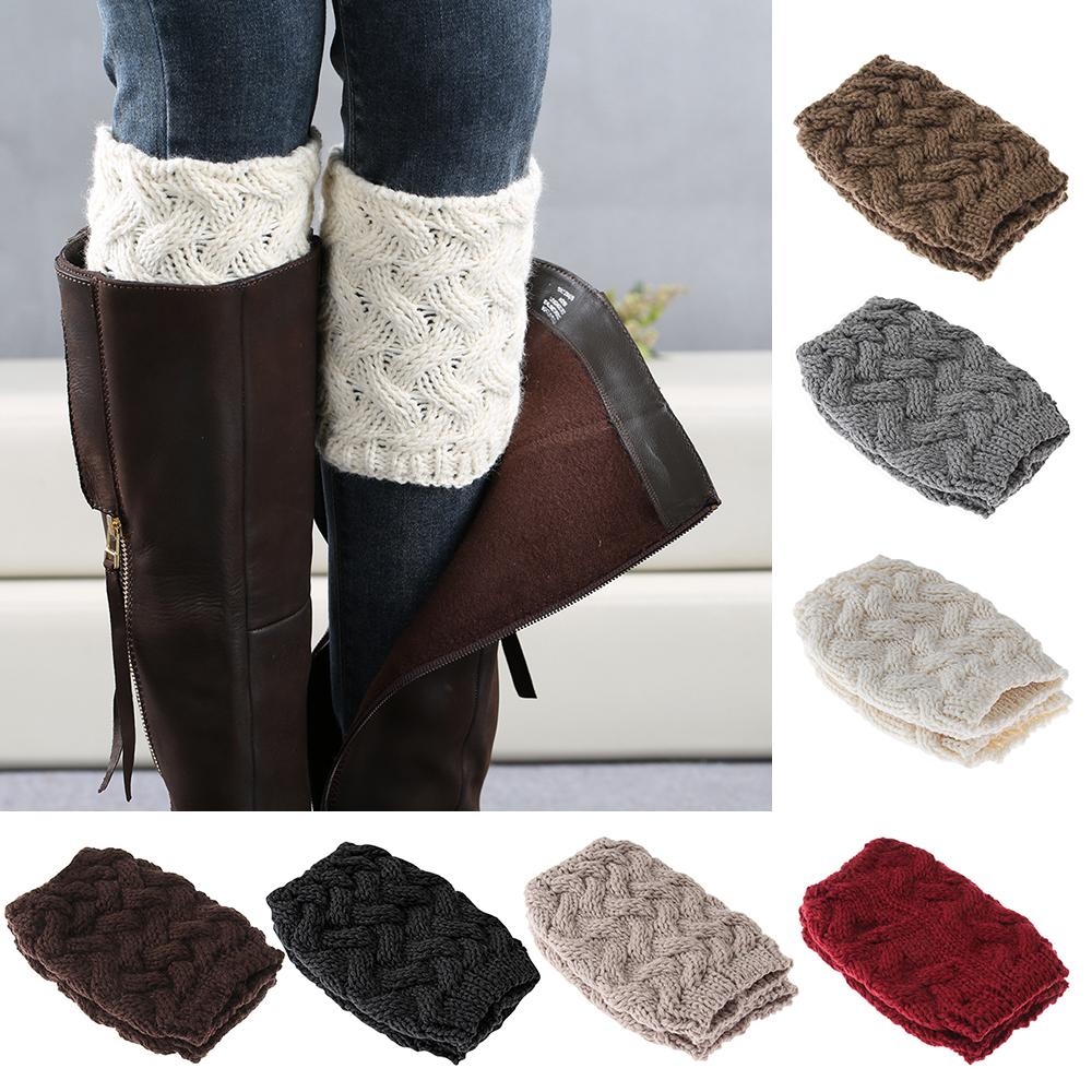 Women's Knitted Ankle Toppers Shoes Accessories Boot Socks Boot Cuffs Knee High Leg Warmer Socks