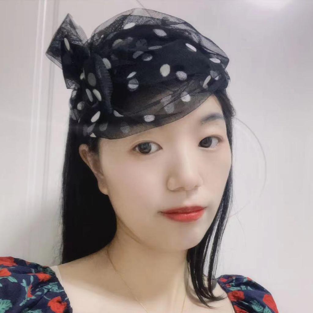 Floral Pillbox Hat Fascinators Hat 20s Opera Tea Hat for Girls Women Vintage Pillbox Hat Tea Hat Fascinators Polka Dot