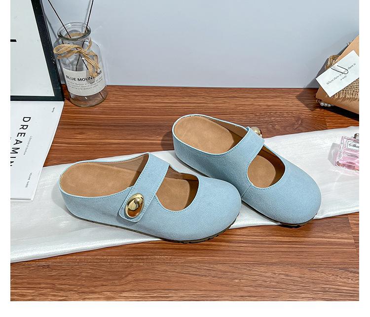 Grape mother summer new empty single shoes women's small inner height increase platform Boken shoes 2025 outer wear casual shoes